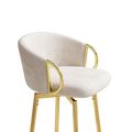 30 Inch Dining Chairs Set Of 2 Modern Style 360 Swivel Bar Chairs With Simple Design, Comfortable High Stools, And Flexible Dining Chairs Suitable For Bars, Restaurants,Velvet Bar Chair Beige Beige