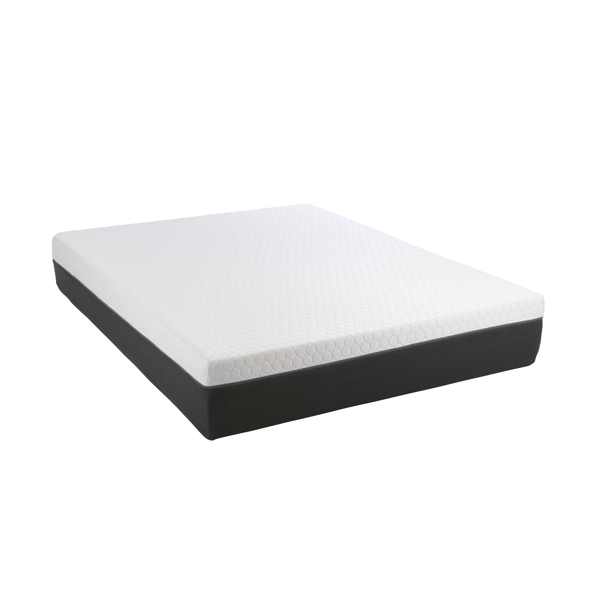 12" Zoned Comfort Regions With Cooling Cover, Gel Swirl Memory Foam And Air Grid King Split Head White Foam Split King