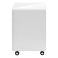 File Cabinet, Rolling Mobile, Storage Drawers, Printer Stand, Office, Work, Glossy White Laminate, Contemporary, Modern White Mdf