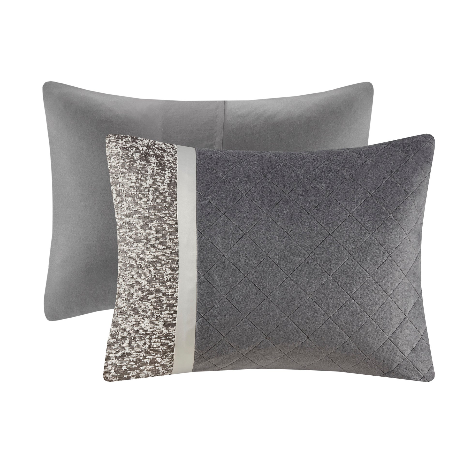 5 Piece Textured Jacquard Stripe Comforter Set With Throw Pillows King Cal King Multicolor Polyester