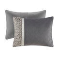 5 Piece Textured Jacquard Stripe Comforter Set With Throw Pillows Full Queen Multicolor Polyester