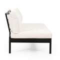 Theo 5 Seater Sectional Sofa Set With Cushions Cream Acacia Wood