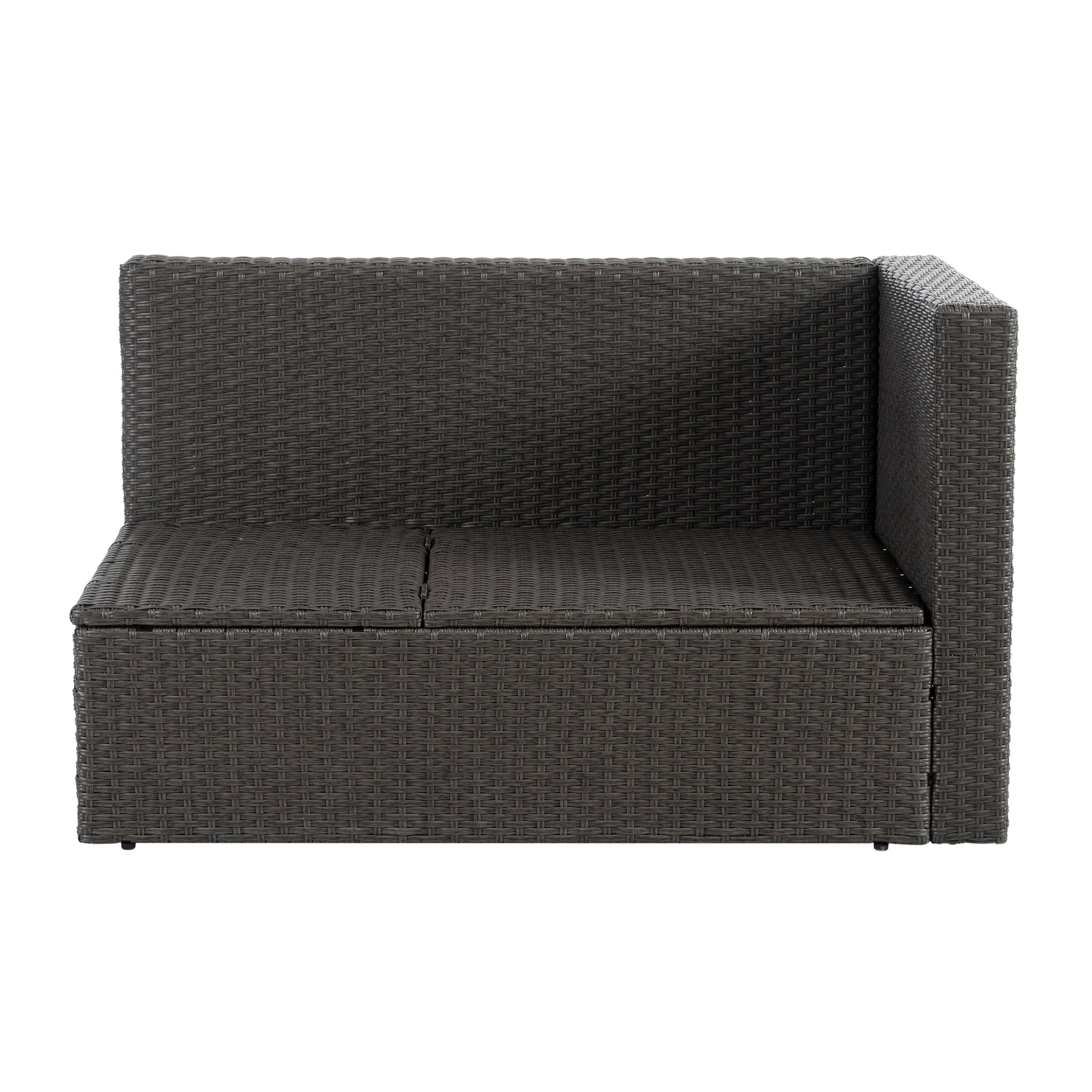 Patio Furniture, Outdoor Furniture, Seasonal Pe Wicker Furniture,7 Pcs Set Wicker Furniture With Lounger Sofa Yes Dark Gray Seats 6 Pe Rattan Iron Waterproof Fabric