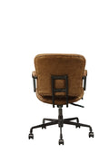 Coffee Swivel Office Chair Caster Solid Coffee Office Office Chairs Solid Back Swivel Genuine Leather