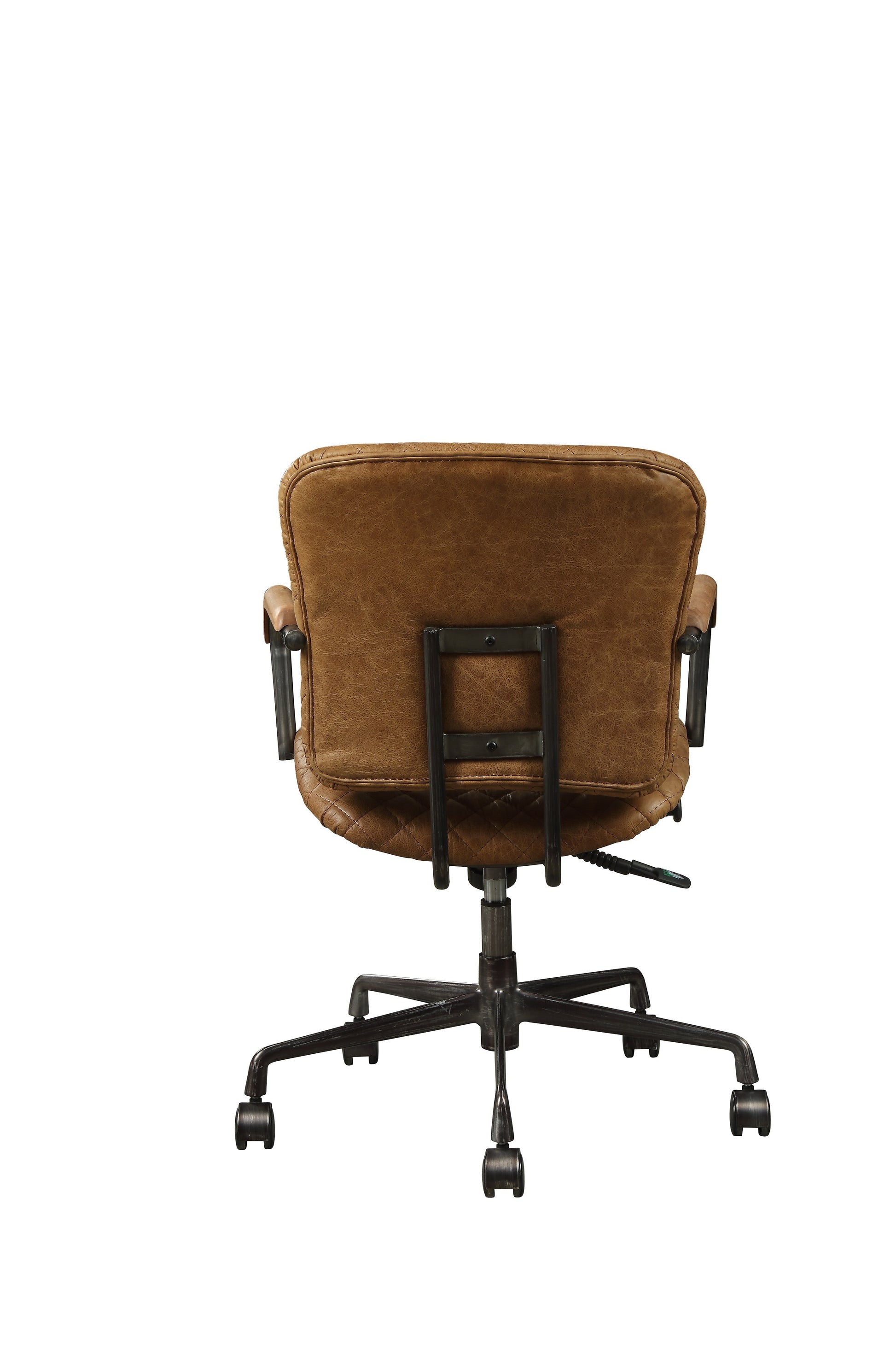 Coffee Swivel Office Chair Caster Solid Coffee Office Office Chairs Solid Back Swivel Genuine Leather