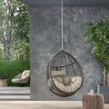 Morris Hanging Chair With 8Ft Chain Khaki Brown Polypropylene