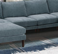Modern Gorgeous Mineral Morgan Fabric 6Pcs Modular Sectional Set Armless Chairs One Arm Chair Ottoman U Shaped Couch Living Room Grayish Primary Living Space Cushion Back Classic,Contemporary,Modern