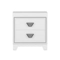 3 Pieces Bedroom Sets Queen Size Upholstered Bed With Led Lights, Nightstands And Dresser With Metal Handles And Sparkling Shiny Decoration, White Expected Arrival Time:8.5 Queen White 3 Piece Set Mdf Metal