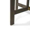 Westmont Half Round Bistro Table, Grey Grey Acacia Wood