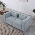 Modular Sofa Grayish Blue Chenille Fabric, Simple And Grand, The Seat And Back Is Very Soft. This Is Also A Knock Down Sofa Grayish Blue Chenille 2 Seat