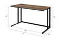 Walnut And Black Writing Desk With Usb Port Walnut Black Computer Desk Office Rectangular Wood Metal Sled