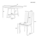 5 Piece Farmhouse Dining Table Set Wood Round Extendable Dining Table And 4 Upholstered Dining Chairs Espresso Espresso Solid Wood