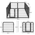 Dog Playpen Outdoor, 12 Panel Dog Fence 24