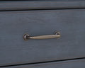 Americana Chest, No Assembly Required, Corduroy Blue Finish Blue Rubberwood Rubber Wood