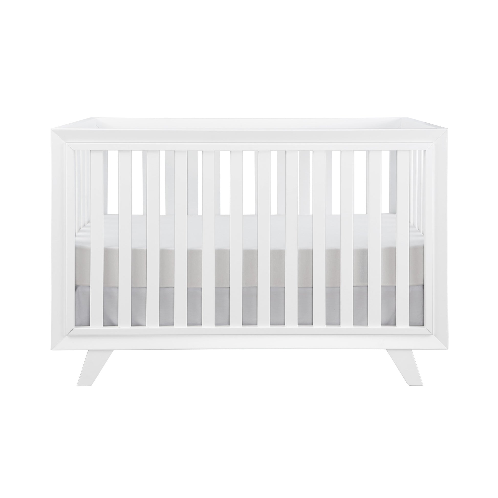 Wooster Convertible Crib In Pure White White Wood