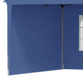 Outsunny 10' X 20' Pop Up Canopy Tent With 4 Sidewalls, Heavy Duty Tents For Parties, Outdoor Instant Gazebo With Carry Bag, For Outdoor, Garden, Patio, Blue Blue Steel