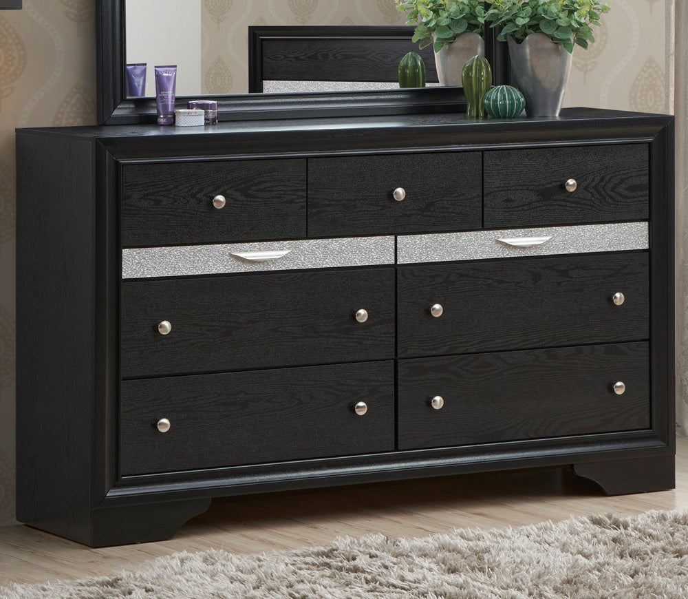 Madrid G02350 D Dresser Black Wood
