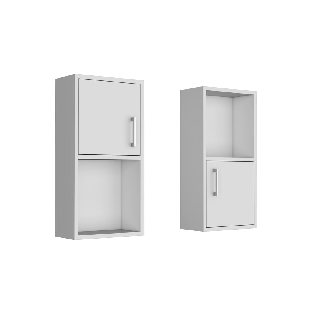 Wall Mounted Bathroom Medicine Cabinet Eak 24" Htwo Doors, Two Shelves,White White Solid Wood Mdf Engineered Wood