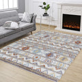 Loft Shag Gc Czy1008 Multi 7 Ft. 10 In. X 9 Ft. 10 In. Shaggy Area Rug Ivory Polyester