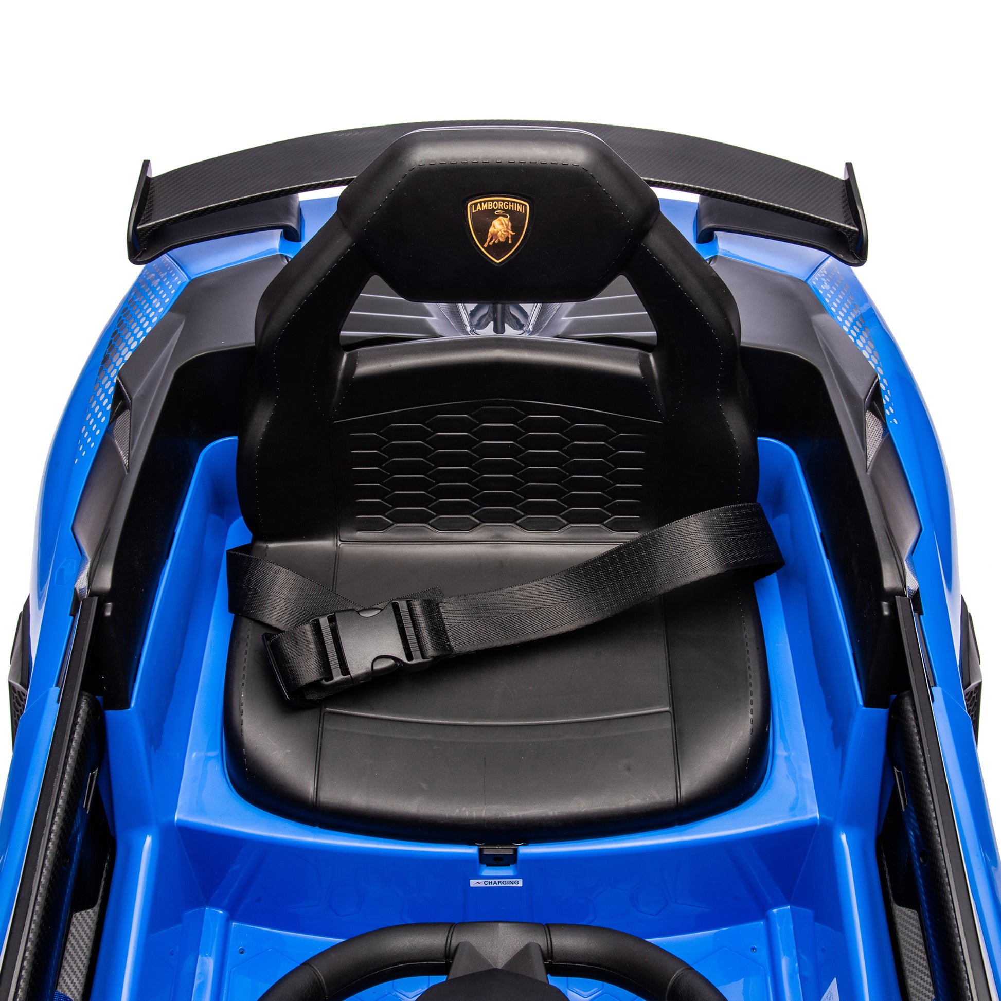 12V Kids Ride On Car W Parents Remote Control,Licensed Lamborghini Aventador Xago,Hydraulic Pressure Door,Slow Start,Early Education,Bluetooth,Adjustable Volume,Mp3,Usb,Led Lights For Kids Aged 3 8. Blue 50 99 Lbs Polypropylene