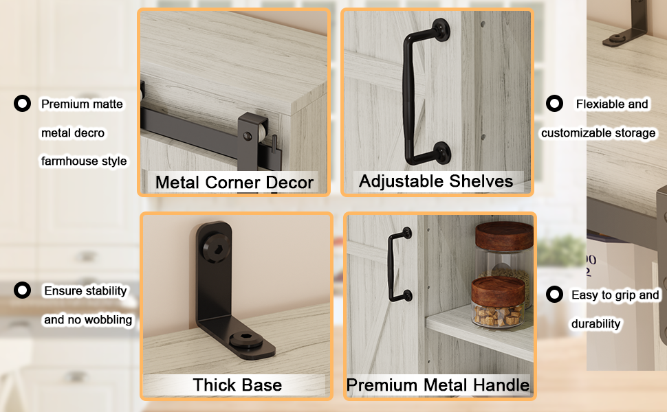 Rustic Wood Wall Storage Cabinet With Two Sliding Barn Door, 3 Tier Decorative Farmhouse Vintage Cabinet For Kitchen Dining, Bathroom, Living Room, Vintage Gray Gray Adjustable Shelves Particle