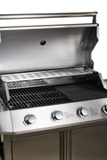 Propane Grill 4 Burner Barbecue Grill Stainless Steel Gas Grill Silver Garden & Outdoor Stainless Steel