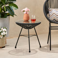 Nusa Side Table Black Tempered Glass