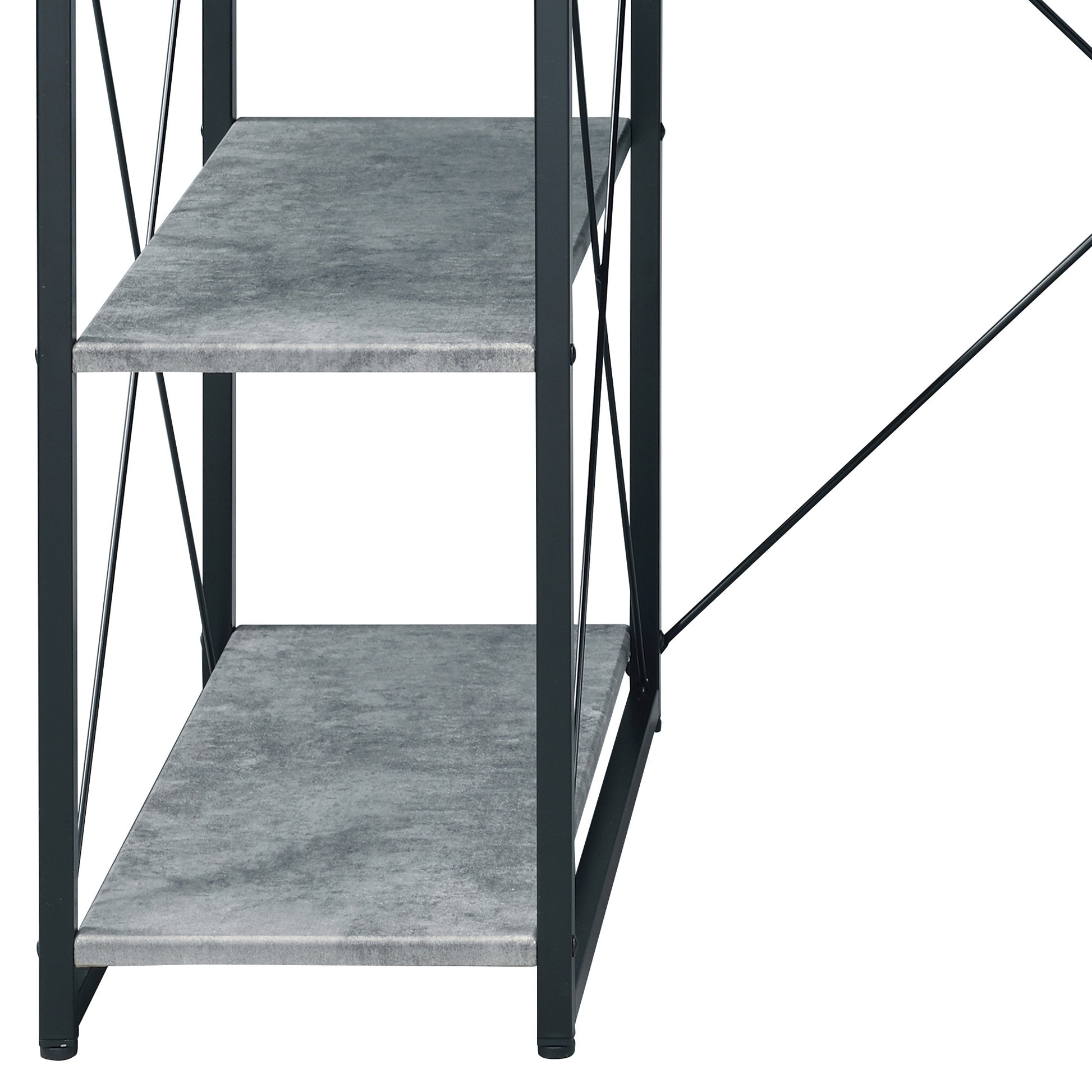 Amiel All Purpose Gray Finish Writing Desk Gray Synthetic Wood