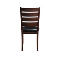 Urbana Black Synthetic Leather & Cherry Finish Side Chair Set Of 2 Cherry Synthetic Wood