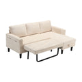 United Sectional Sofa Reversible Sectional Sleeper Sectional Sofa With Storage Chaise Beige Chenille