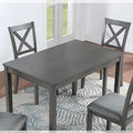 Wooden Dining Rectangular Table, Kitchen Table For Small Space, 4 Person Dining Table, Grayonly The Table Wood Gray Gray Wood Dining Room Acacia 4 Leg Rectangular Acacia Wood