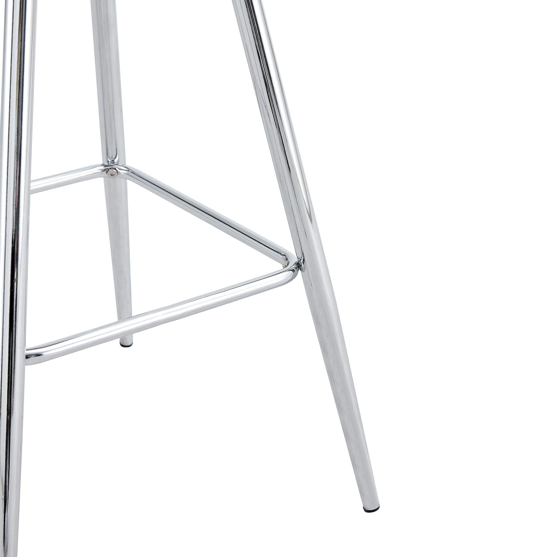 Modern And Comfortable Upholstered Bar Chairs, Metal Legs, Small Size Bar Chairs, Suitable For Part Of The Crowd, Stylish Design For Dining Room, Kitchen, Terrace And Living Room Chairs. White