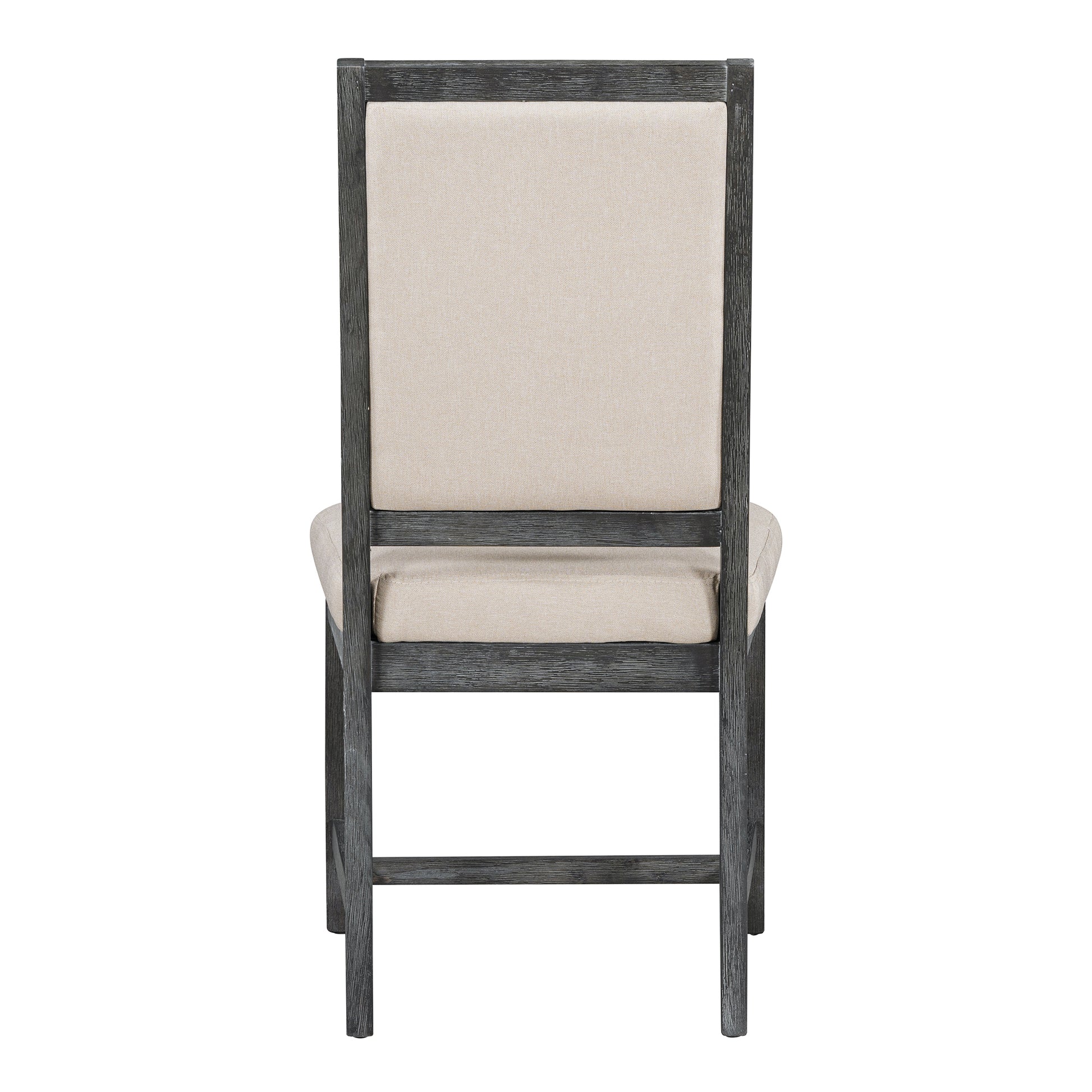 Retro Style Dining Chair Set With 4 Upholstered Chairs For Dining Room And Living Room Beige Black Beige Black Solid Wood Mdf