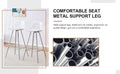 Modern And Comfortable Upholstered Bar Chairs, Metal Legs, Small Size Bar Chairs, Suitable For Part Of The Crowd, Stylish Design For Dining Room, Kitchen, Terrace And Living Room Chairs. White
