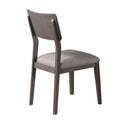 Set Of 2 Upholstered Dining Chairs, Grey Solid Grey Rectangular Set Of 2 Fabric,Mdf