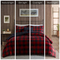Plush To Sherpa Down Alternative Comforter Set King Multicolor Polyester