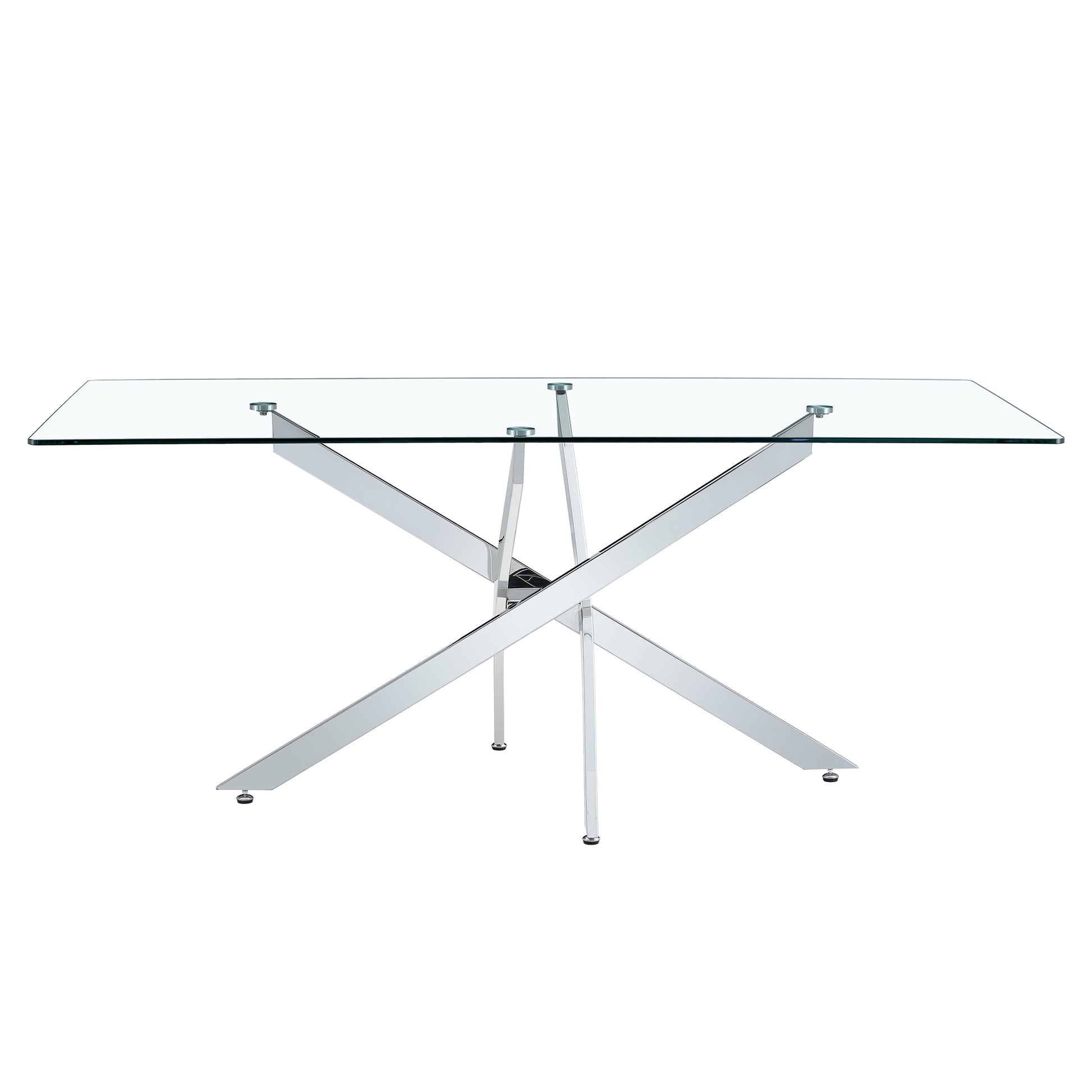 F 1539 18090 Trpl Lc Only Table Legs Silver Metal