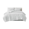 Plush To Sherpa Comforter Set King Ivory Polyester