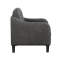 Gray Polished Microfiber Upholstered 1Pc Chair Button Tufted Contoured Arms Solid Wood Frame Casual Living Room Furniture Gray Primary Living Space Traditional,Transitional Solid Wood
