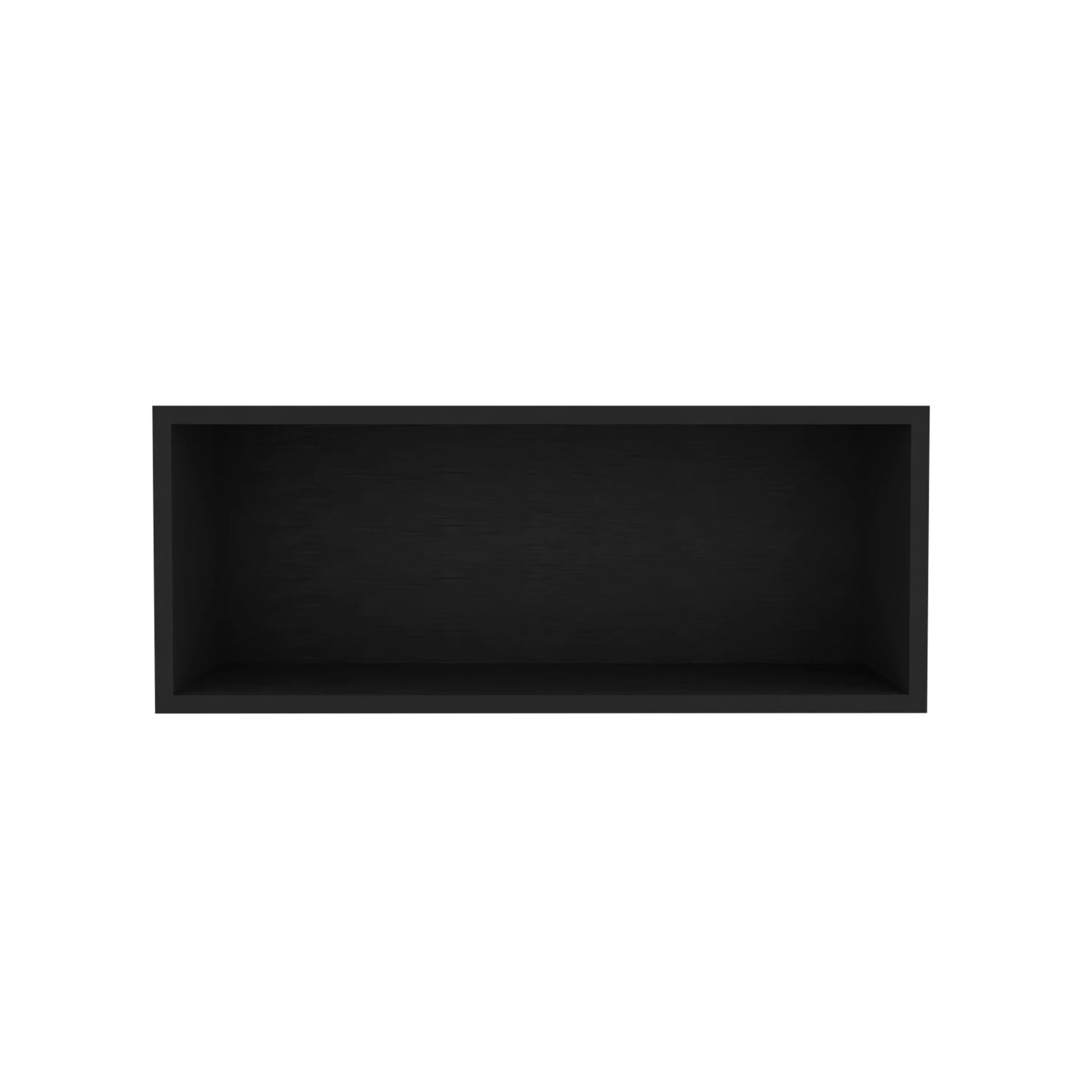 Black Rock Wall Cabinet With Open Storage Wall Mounted 1 2 Shelves Black Primary Living Space Wall Mounted Modern Particle Board