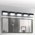 Modern Bathroom Vanity Lighting 5 Light Led Vanity Lights Over Mirror Bath Wall Lighting Black Acrylic,Iron