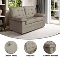 Apartment Beautiful Seat Love, 3 Seat, Grey Faux Leather Grey Pu 3 Seat