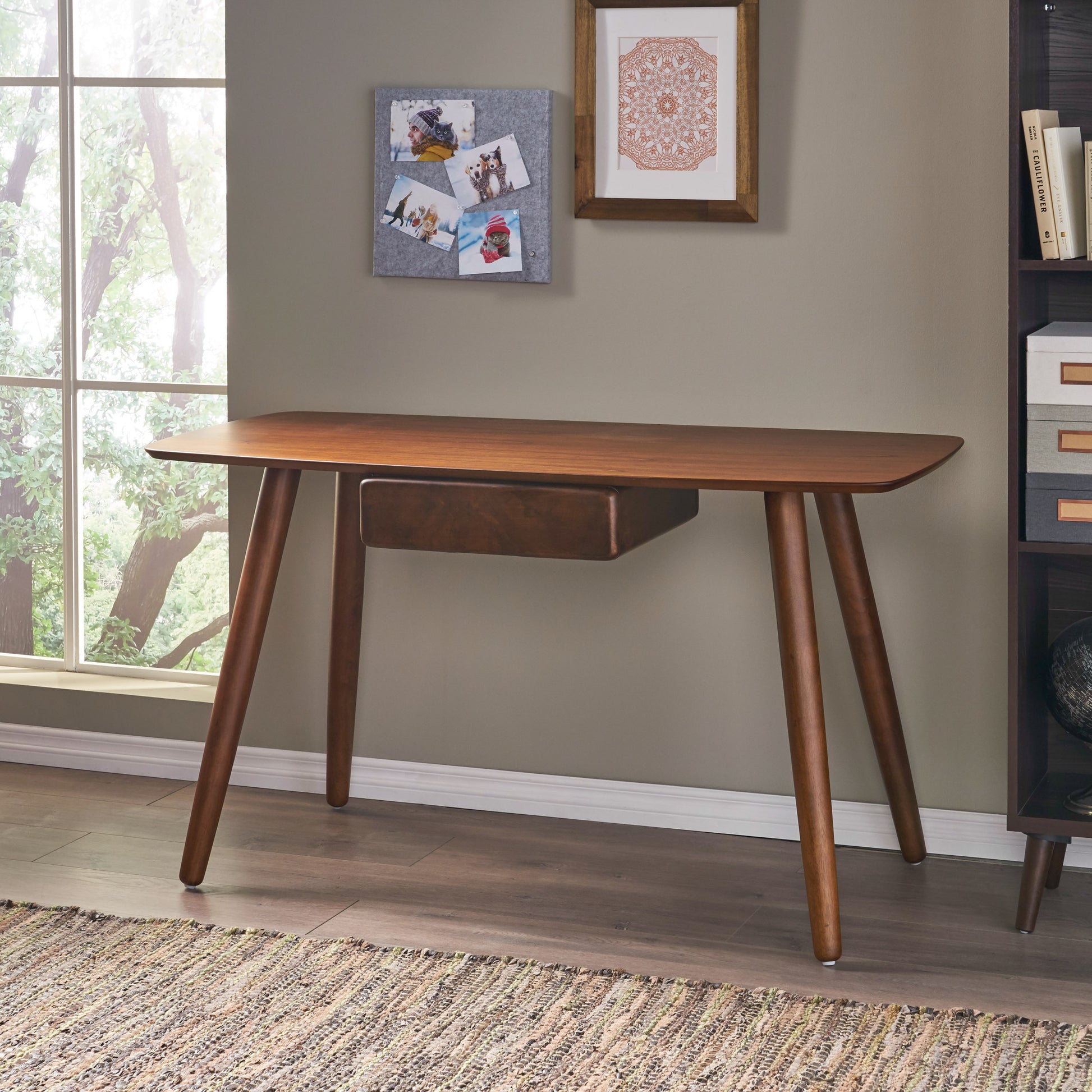 Study Table Walnut Mdf