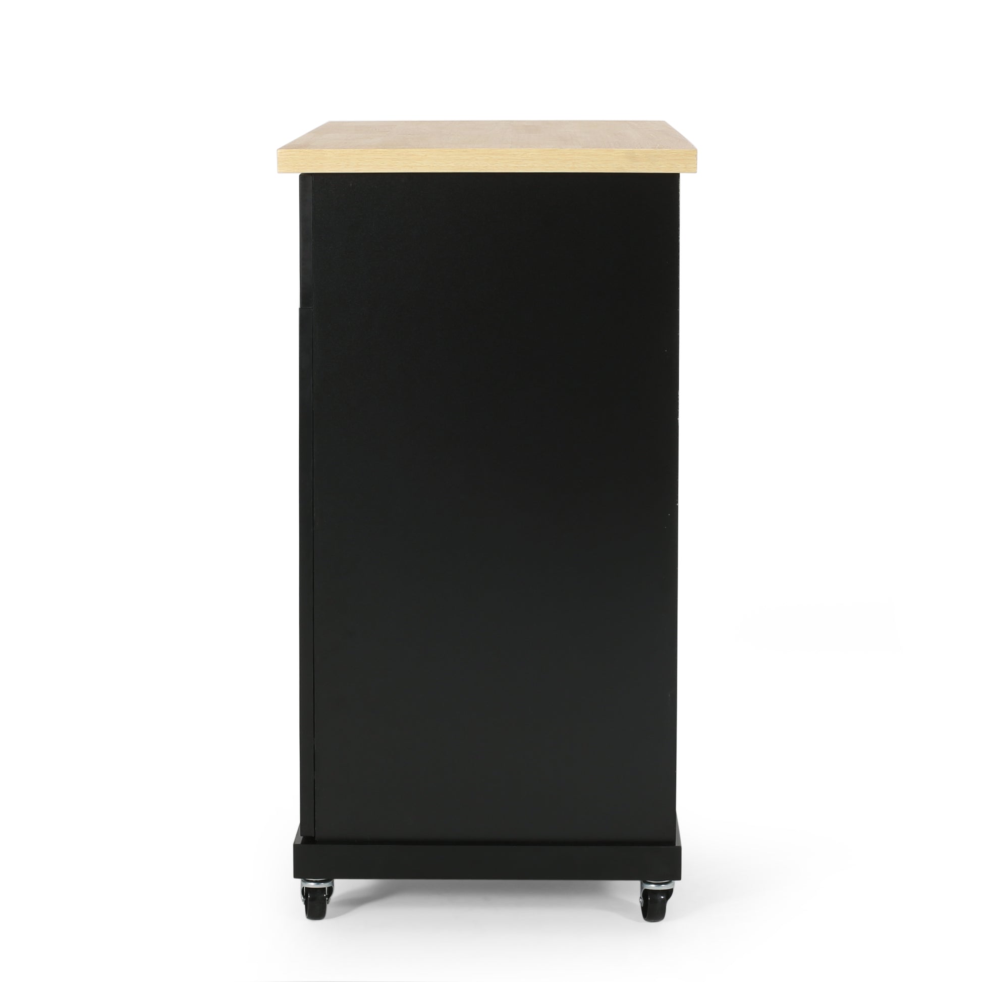 Kitchen Cart Black Wood