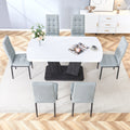 Modern Dining Table Set For 6, 7 Piece Dining Set, 63