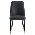 Table And Chair Set.The Table Has A Glass Top With Imitation Marble Pattern Stickers And Stainless Steel Golden Legs. Paried With Chairs With Pu Artificial Leather Backrest Cushions And Black Legs. White Gold Seats 8 Glass Metal
