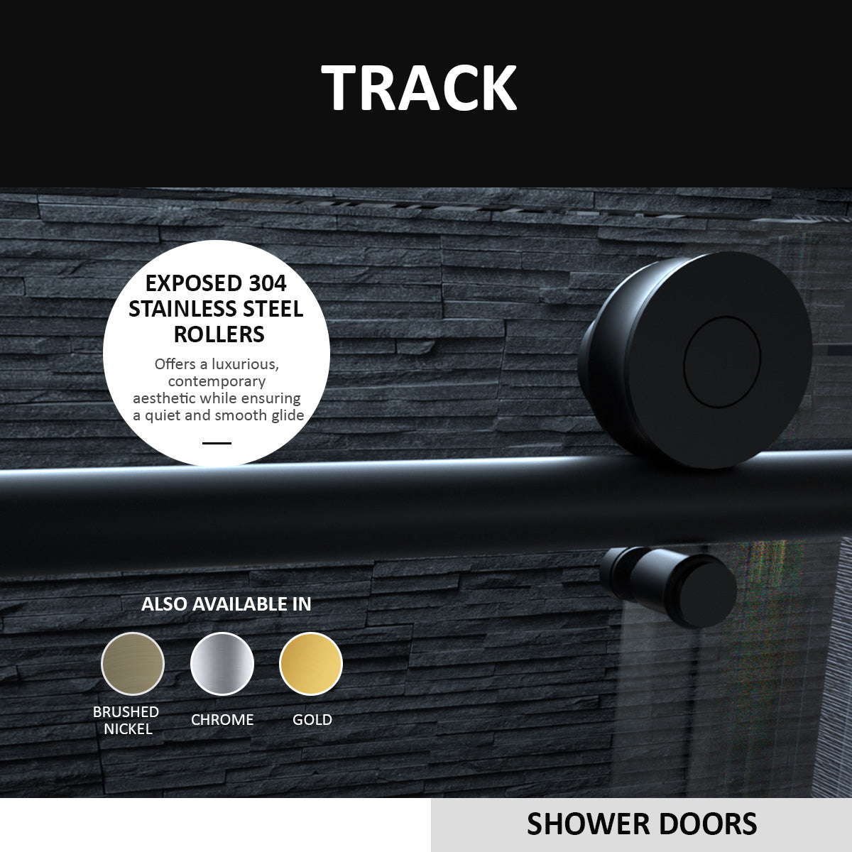 Frameless Sliding Shower Door 58 60 In. W X 76 In. H, Bathroom Sliding Door With 5 16" Clear Tempered Glass, Matte Black Finish, Designed For Smooth Door Closing Matte Black Stainless Steel