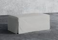 Newport Slipcovered Ottoman Pearl Off White Primary Living Space Foam Fabric