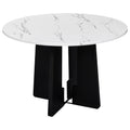 5 Piece Round Dining Table Set, 43 Inch Modern Dining Table And 4 Upholstered Chairs For Dining Room, Kitchen Room, Living Room, Easy Assembly Upholstered Chair Beige White Dining Room American Design,Farmhouse,Mid Century Modern,Modern Round Round
