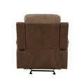 Plush Comfort Chair Brown Microfiber Upholstered Solid Wood Frame Living Room Furniture 1Pc Glider Reclining Chair Plush Arms Tufted Details Brown Microfiber Wood Primary Living Space Contemporary,Modern Pillow Top Arms Plywood,Solid Wood